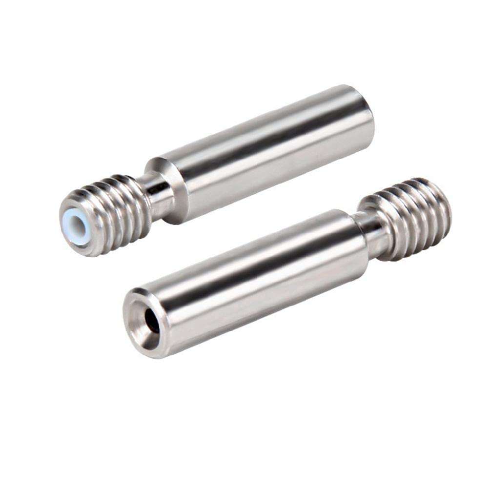 Kingjinglo 3D Printer Titanium MK8 1.75mm V6 Heat Break All Metal Thermal Barrel Feeding Tube V6 Heatbreak Throat Nozzle Throat