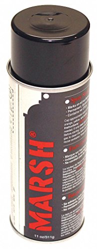 MARSH - 30395 Stencil Ink, 14 fl oz Spray Can, Black (Net weight 11 fl oz)