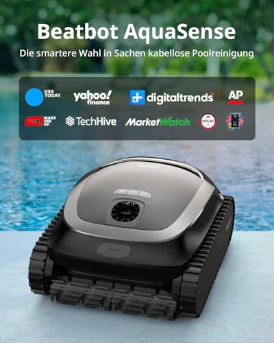 Beatbot AquaSense Kabelloser Poolroboter– Akku Poolsauger mit Smarte Pfadoptimierung, Poolreiniger Wasserlinie Boden und Wand, für Pools bis zu 200 m² – Bild 3