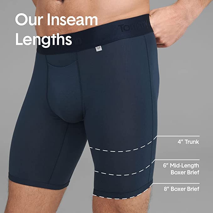 Image of Tommy John Men's Second Skin 8 inch Boxer Brief Underwear
