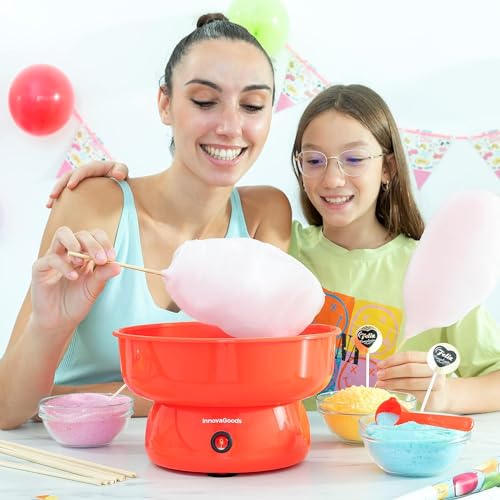 Zuckerwattemaschine für zu Hause – Gerät für Zuckerwatte im Retro-Stil – verwenden Sie normalen Zucker oder harte Bonbons ohne Zucker – einfach zu bedienen und zu reinigen – 450 W rot – Bild 5