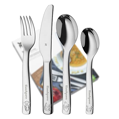 WMF Kinderbesteck mit Gravur 4-teilig Farm Taufe - Kinderbsteck ab 4 Jahre individuellen Wunschgravur - Taufgeschenke Jungen