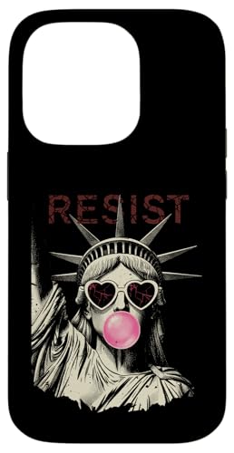 Resist Statue Liberty Bubblegum Equality Retro Edgy Protest �X�}�z�P�[�X iPhone 14 Pro �p