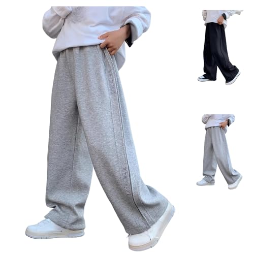 Wide Leg Sweat Pants for Boys Girls High Waisted Baggy Sweatpants Casual Loose Comfy Oversized Preppy Outfits