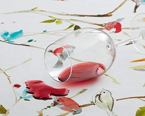 Benson Mills Spillproof Spring/Summer Fabric Outdoor Tablecloth With Umbrella Hole, Zippered Table Cloth For Roound Tables, Picnic/Patio Table Covers (70" Round With Umbrella Hole, Menagerie) #TOP3