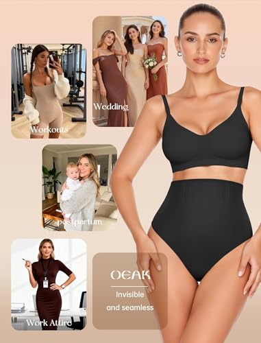 Image of OEAK Tummy Control Shapewear for Women Seamless Girdle High Waisted Body Shaper Underwear Panty Smooth Under Dress Shapewear