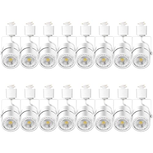 Mocaoire Led Track Lighting Heads, 10W Adjustable Led Track Light Fixtures For Accent Retail Artwork,3000K Warm White, H Type Track Lights - 120V 24° Angle Halo Type-16 Pack (White) #TOP30