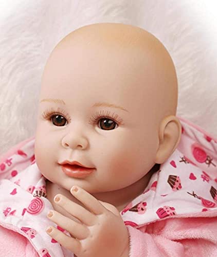 MWKL 50 Cm/20 Zoll Vollsilikon Simulation Wiedergeburt Baby Puppe Mädchen Spielzeug Früherziehung Geschenk, Reborn… – Bild 4