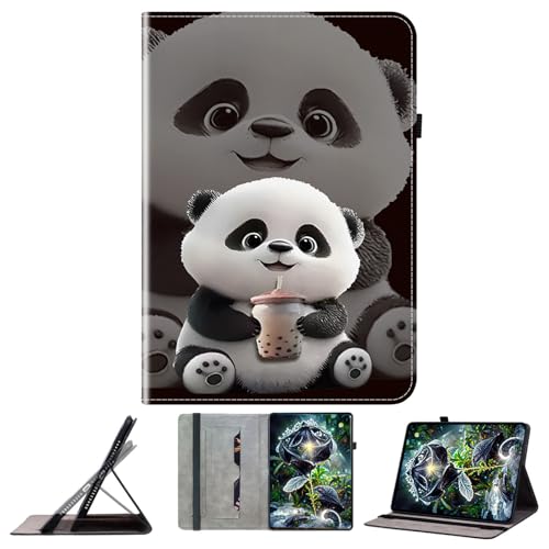 Evita arañazos con la funda iPad 10.2 anticaídas con soporte horizontal de oso panda