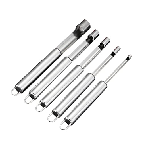HAKIDZEL 5pcs Stainless Steel Fruit Core Remover Efficient Cherry Apple Jujube and Date Pitter Tool for Removal Practical Kitchen Gadgets for Various Fruits