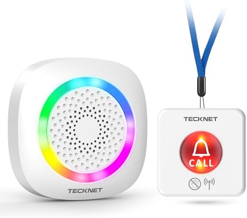 Amazon.com: TECKNET Wireless Caregiver Pager, SOS Caregiver Call Button ...