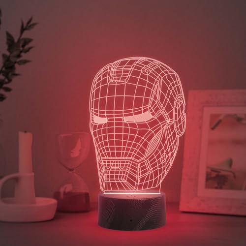 3D Illusion IronMan457 Night Lamp | Avengers Led Lamp with Automa...