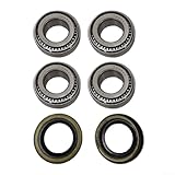 Kit cuscinetto mozzo asse anteriore HD con anelli di tenuta aggiornati e anelli a molla per protezione da sporco e acqua, include coppa e cuscinetti conici