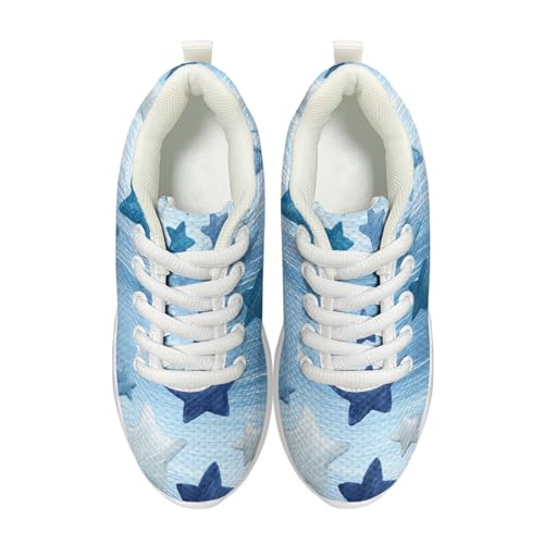 Girls' Sneakers Lace-Up Shoes for Kids Girls Funny Running Shoes Kids Stitch Fashionable Design Tennis Sneakers