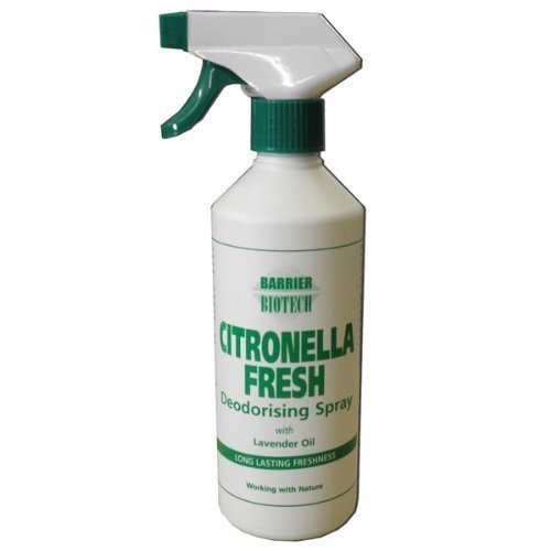 Désodorisant frais à la citronnelle Barrier Spray pour chevaux - Flacon de 500 ml