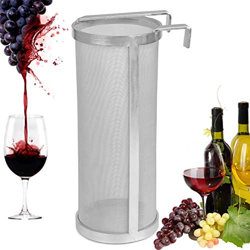 OFNMY 10 x 4 inches Hop Spider 300 Micron Stainless Steel Hop Filter Strainer for Home Beer Brewing Kettle