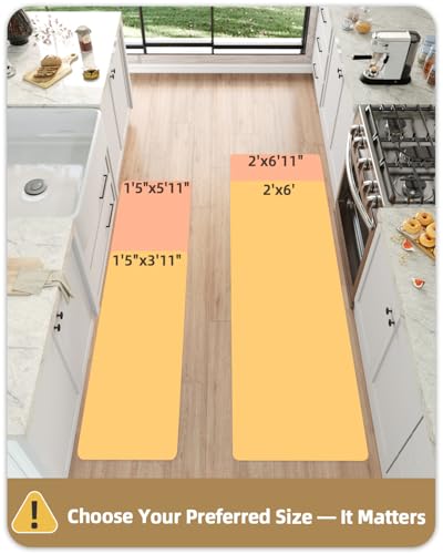 Color&Geometry Kitchen Rugs and Mats Non Slip Washable, Absorbent Kitchen Mats Woven Runner Rug Easy to Clean Kitchen Floor Mats for in Front of Sink, Laundry Room, Hallway, 17”x47”, Dark Grey