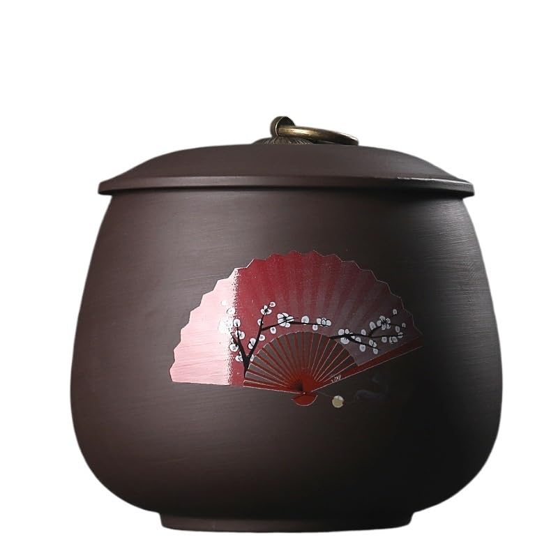 Kaffeedose, Bonbondose, Keramik, for Tee, Kaffee, Zucker, Keksdosen, Kleine Gläser Mit Deckel(Brown)