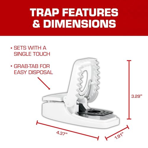 Easy One-Touch Set & Grab-Tab Disposal Mouse Trap