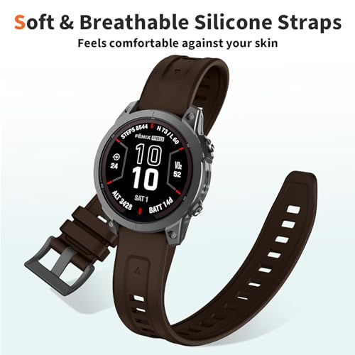 Correa de silicona 22mm para Garmin Fenix 7/6/5/8 miniatura 3