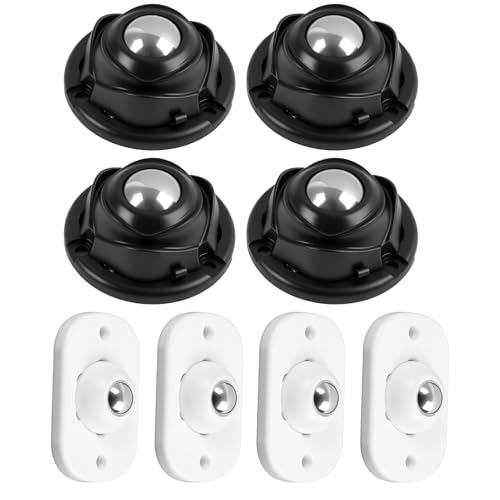 8 Piezas Minirruedas Autoadhesivas Giratorias de 360° para Muebles y Electrodomésticos, Ruedas para Muebles Pequeñas, Ruedas Adhesivas Universales para Cubos, Cajas, Aparatos