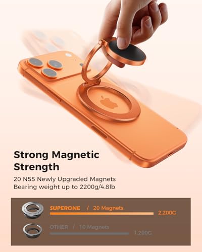 Image of SUPERONE Dual-Side Magnetic Ring Holder, Phone Grip Stand for MagSafe
