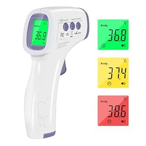 Forehead Thermometer for Adults and Children, Non Contact Digital Infrared Thermometer for Kids, No Touch Temperature Gun Baby Body Thermometers with Instant Accurate Reading and Fever Alarm