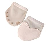 simcotic Half Sole Dance Shoes Ballet Lyrical Dance Paws Pad Foot Undies for Dance Wear Five Toes Nude S