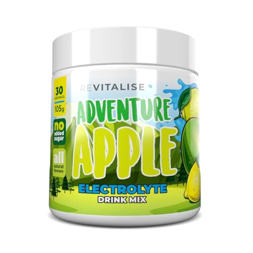 Revitalise Kids Electrolytes | Zero Sugar | Natural Hydration for Active Kids | 30 Serves (30 servings, Adventure Apple)
