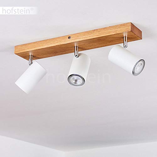 Lampada da soffitto Zuoz in metallo in bianco e