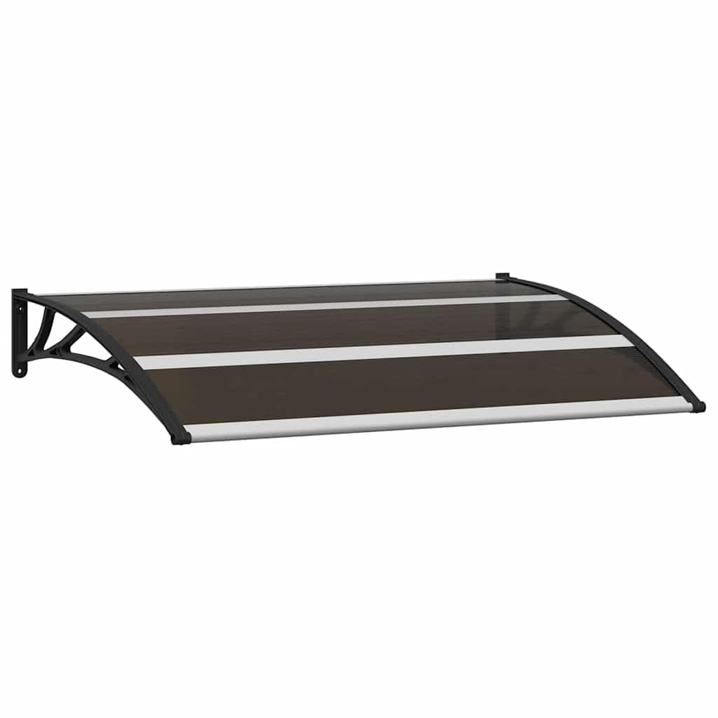 vidaXL Marquesina para Puerta PC Casa Hogar Jardín Patio Terraza Bricolaje Toldo Cubierta Capa Dosel Palio Lona Tienda Capota Pantalla 120x75 cm Negro