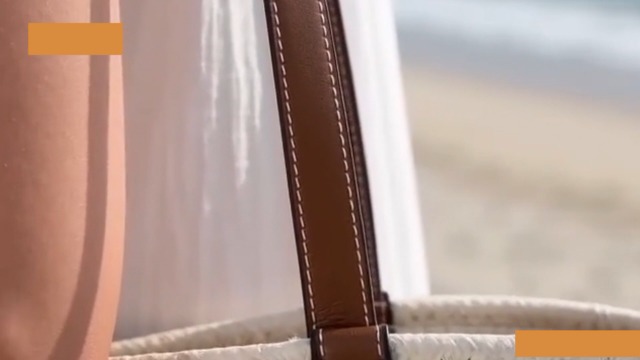Bolso Tote Grande Estilo Francés para Mujer con Asas de Cuero miniatura 7