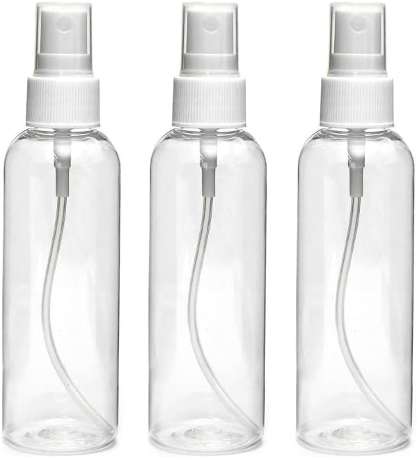 - Spray Bottles Clear Empty Fine Mist Plastic Mini Travel Bottle Set, Small Refillable Liquid Containers (100 ml, Pack Of 12)