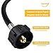 New Updated Propane Refill Adapter Hose 36’’ Propane Extension Hose with ON-Off Control Valve for 1 LB Propane Gas Tank 350PSI High Pressure Camping Grill (QCC Type1 Inlet)