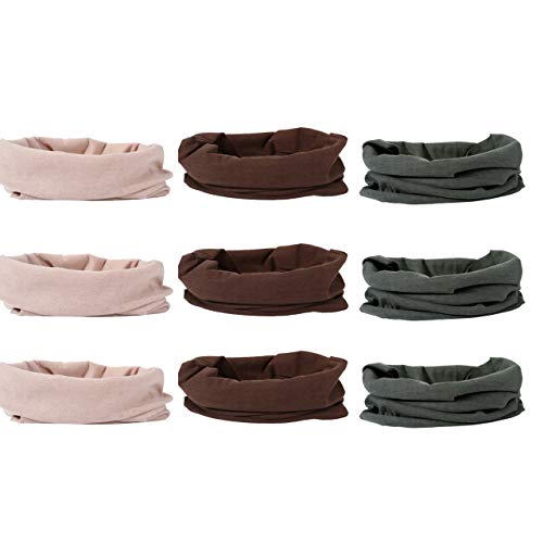 Preisvergleich Produktbild Mogokoyo 9 Stück Damen Herren Kinder Multifunktionstuch / Sturmmaske / Halstuch / Schlauchtuch (#2 Reine-Herren)