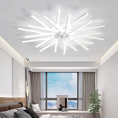 Ventilatore Da Soffitto Con Luce LED E Telecomando - 6 Velocità Vento, Dimmerabile, Reversibile E Silenzioso, Ideale Per Camera Da Letto