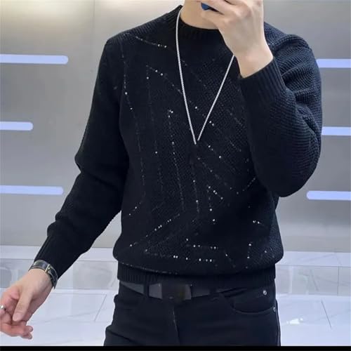 Men's Solid Cashmere Knitting Sweaters Soft Warm O-Neck Casual Pullovers Winter Long Sleeve Tops3