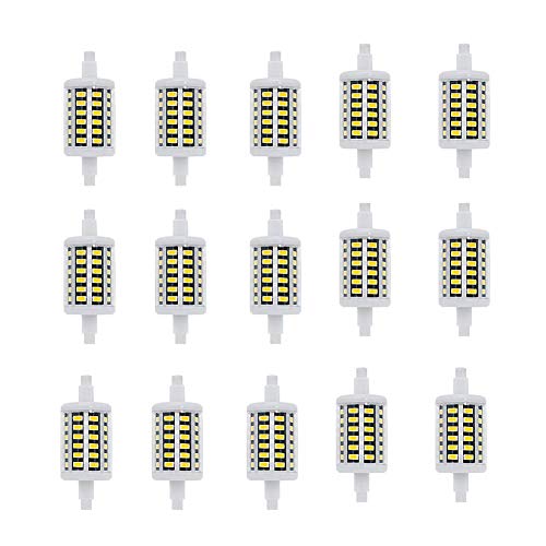 10W LED Energiesparlampe Warmweiß 3000K BC Maislichtäquivalent 48W CFL/86W Halogen Vollspektrum 7000 Lumen (15er Pack), Warmweiß, 8W 78mm