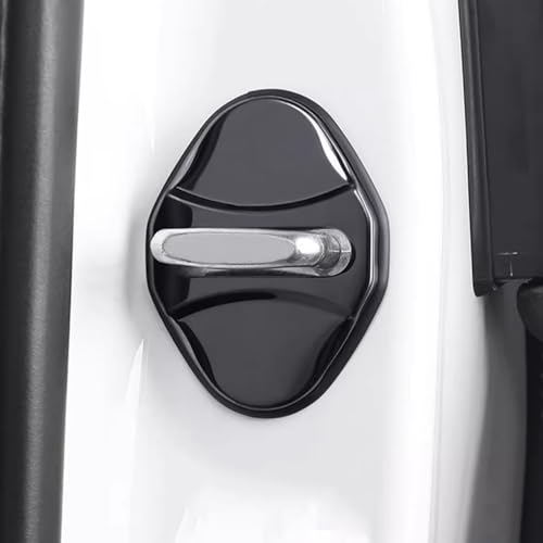 MbenRundy Car Stainless Steel Door Lock Latches Cover Protector Frame Decoration Sticker for Land Rover Range Rover/Sport 2023-2025 Automotive Interior Accessories (Black)