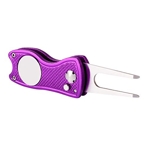 image for Mile High Life All Metal Foldable Golf Divot Tool with Pop-up Button &