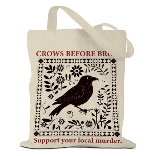 Funny Crow Tote Bag Crow Lovers Gifts for Women Friends Coworker Sisters