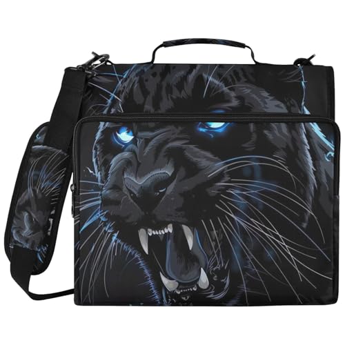 Black Angry Panther �o�C���_�[�o�b�O�A3�����O�o�C���_�[�I�[�K�i�C�U�[ �h���|�P�b�g�t�� 14�C���`�̃m�[�g�p�\�R���A�w�Z�̃I�t�B�X�P�[�X�p