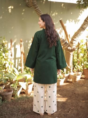 Image of ANNI Designer Farshi Salwar Suit Set for Women Viscose Solid | Co-ords Set for Woman | Kurta Palazzo 2 Piece Outfit | Mandarin Neck Full Sleeve Regular Fit Ethnic Dress Stylish Womens