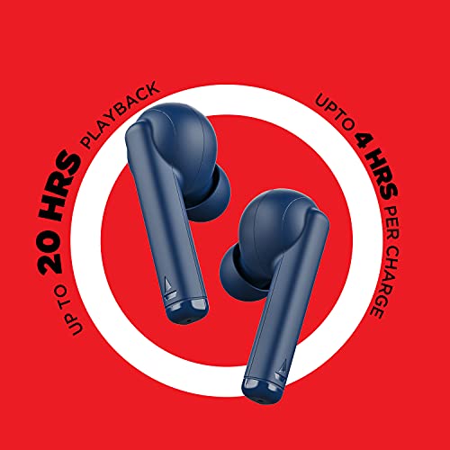 Image of boAt Airdopes 452 Bluetooth Truly Wireless in Ear Earbuds with Mic (Sporty Blue)