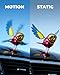 Flying Bird Car Accessories, Wind Powered Spinning Bird Toy, Funny Moving Bird Ornament for Car Exterior, Motorcycle Helmet, Mirror, Antenna Decoration, Weatherproof Auto Decor Gift