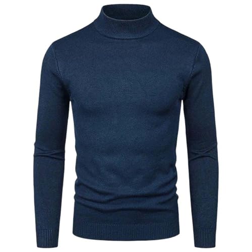 Pull col montant homme contre le froid hivernal coupe ajustée confortable