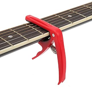 Capo de guitare, outil de réglage coussin de protection en silicone capos à ressort pour instrument à cordes(rouge) - Les Beatles, Paul McCartney, John Lennon, RIngo Starr, George Harrison Capo de guitare, outil de réglage coussin de protection en silicone capos à ressort pour instrument à cordes(rouge) – Image 5