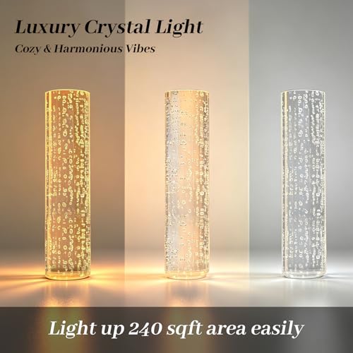 Image of LED Crystal Battery Operated Wall Sconce Set of 2, Gold Rechargeable Battery Powered Wall Lights with Remote, 3 Color Dimmable Wall Lamp for Living Room Bathroom Hallway