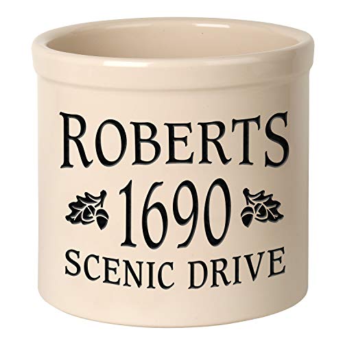 Crocks Personalized Oak Leaf 2 Gallon Stoneware