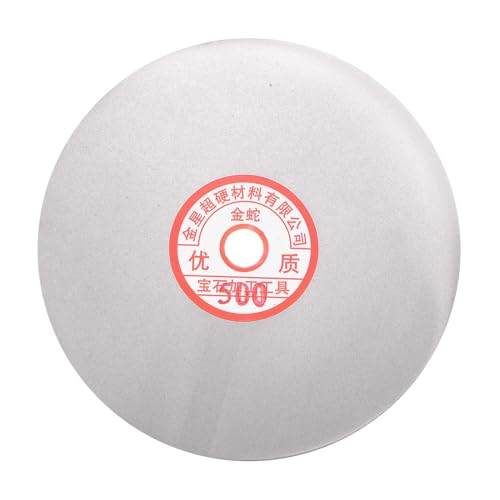 uxcell Diamond Sanding Grinding Disc, 6-Inch (150mm) Grit 500 5/8" Arbor Hole, Flat Lap Disk Polishing Discs Abrasive Wheel for Gemstone Tile Porcelain Glass Stone Metal